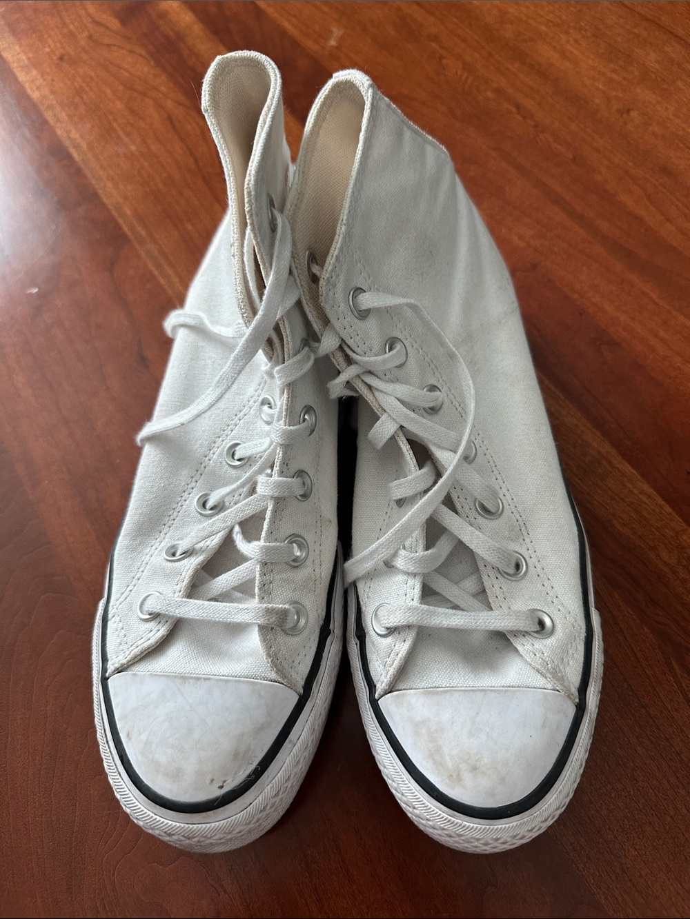 Converse White High-Top platinum Canvas Sneakers - Women's